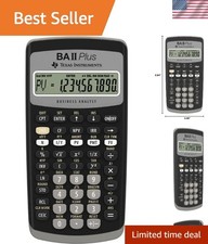 BA II Plus Advanced Financial Calculator: Portable 3.3 cm LCD, Battery Included