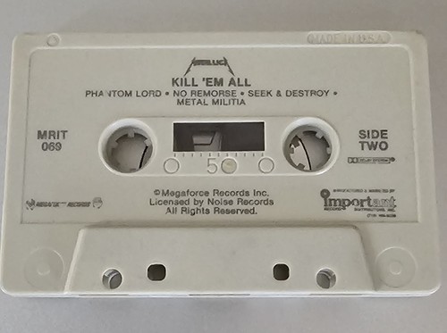Metallica : Kill 'Em All cassette tape 1983 Megaforce MRIT-069 - Picture 5 of 5