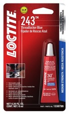 Loctite 243 Blue Threadlocker - Oil Resistant, 6 Pack of 6ml Tubes