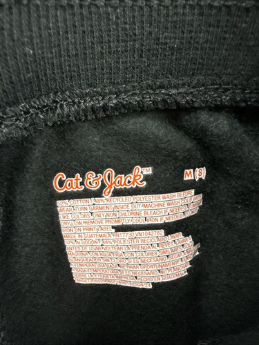 Cat & Jack Girl's Size Medium (8) Fleece Jogger Pants Black - Picture 4 of 5