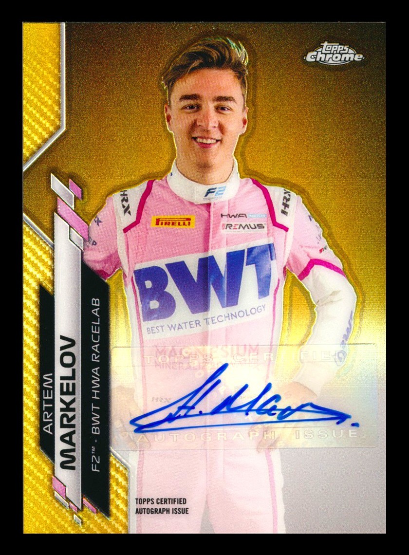2020 TOPPS CHROME F1 ARTEM MARKELOV RC GOLD REFRACTOR AUTO AUTOGRAPH SP #29/50!