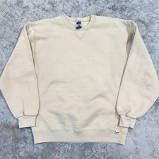 Russell Athletic Sweatshirt Mens Medium Beige Dri Power Crewneck Pullover