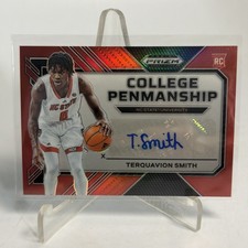 2023 Panini Prizm DP #CP-TQS Terquavion Smith College Penmanship Red /149 RC NM