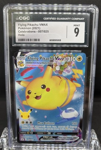 2021 Pokémon - Celebrations Full Art Flying Pikachu VMAX #007 CGC 9 Mint