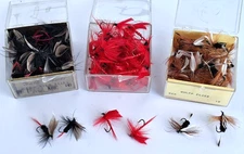 Lot Of  Vintage Fly Fishing Lures Hank Roberts Hand Tied Flies / Other