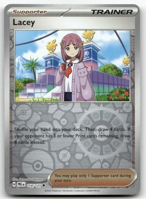 Lacey - 114/131 #114/131 (Reverse Holo) LP SV: Prismatic Evolutions PRE Pokemon