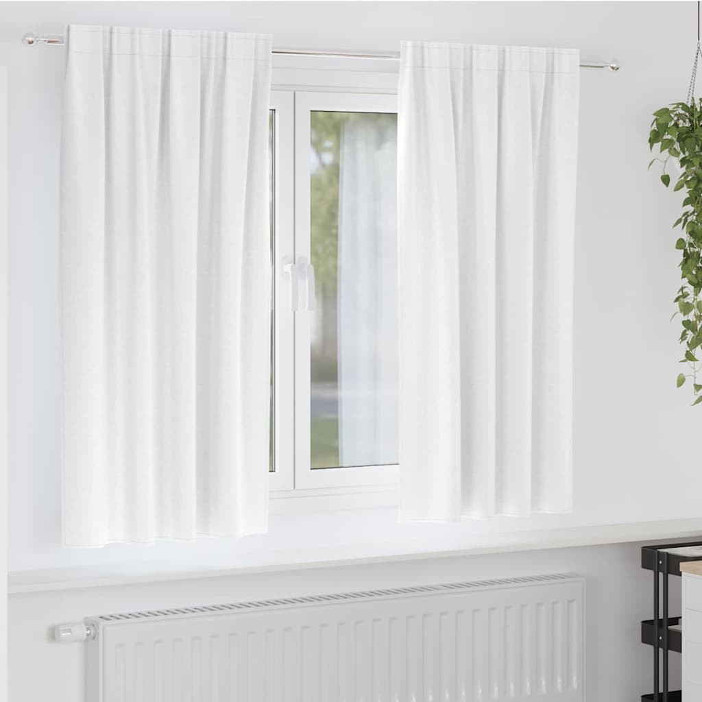 Offerta Set 2 Tende Blackout Bianco 175x140 - Anelli Acciaio Pronte