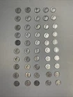 LOT OF 50 ROOSEVELT 90% 1946-1964 SILVER DIMES - $5  FACE