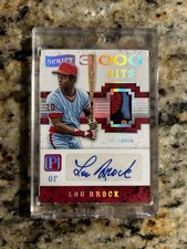 2016 Panini Pantheon Lou Brock Patch Auto 1/1  HOF 3000 Hits
