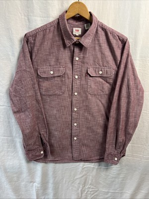Levi's Shirt Mens XL Casual Button Down Double Pocket Long Sleeve Red Tab