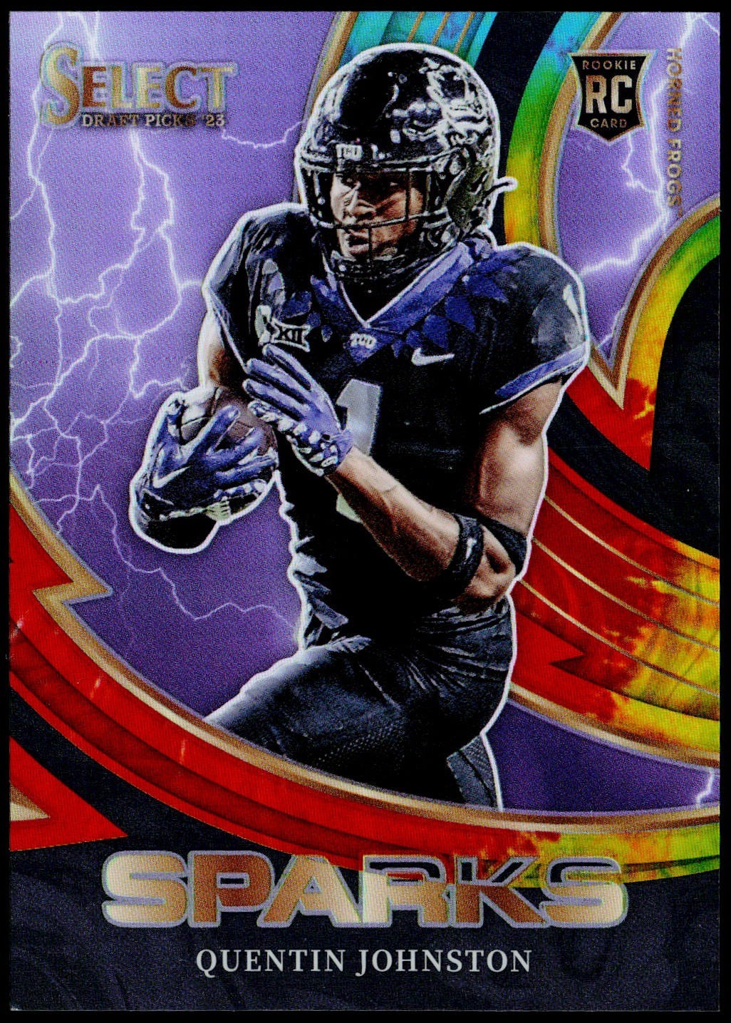 Quentin Johnston Panini Select Draft Picks Sparks #SPRQJ Tie Dye