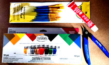 MODELERS KIT Testors ACRYLIC Paints, Testors Glue, Quality brushes  Nippers NEW