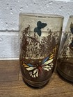 Set of 3 Vintage Butterfly Meadow Garden Tumbler Smoky Drinking Glasses Libbey — photo 8