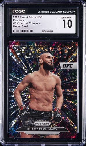 2023 PANINI PRIZM UFC FEARLESS - UNDER CARD #5 KHAMZAT CHIMAEV CGC 10 GEM MINT