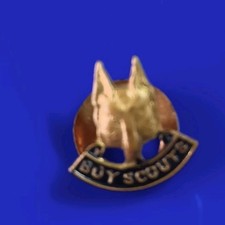 Boy Scouts 1940s Brass Lapel Badge