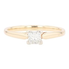 .42ct Princess Cut Diamond Solitaire Engagement Ring 14k Yellow Gold Size 7