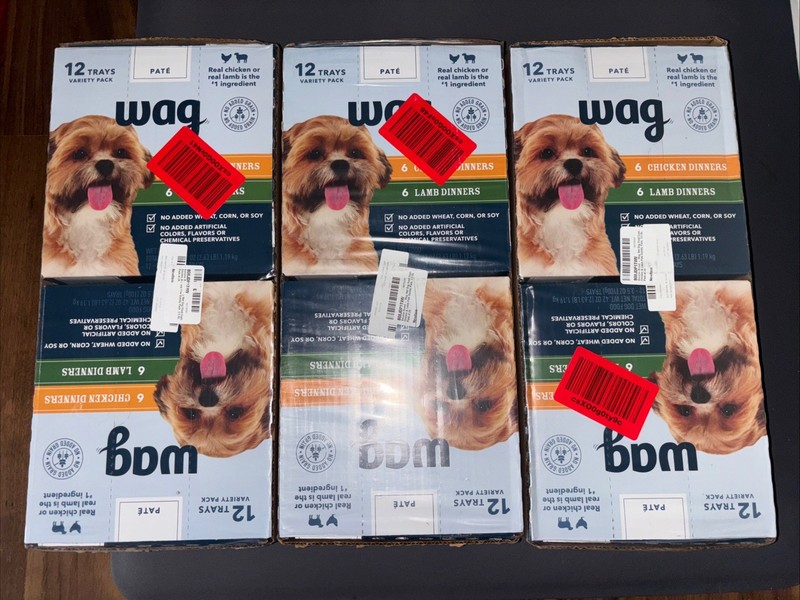 Wag Wet Dog Food Cups, Chicken & Lamb Pate Variety Pack, 3.5 Oz, 3 - 24 Packs