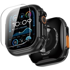 Metal Case Compatible with Apple Watch Ultra 3/2/1 49mm with Back Cover, Mili...