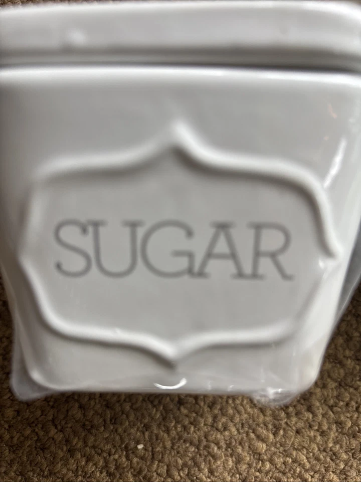 Threshold Cream Sugar Jar Bowl Porcelain Ceramic Stoneware White - Image 3 of 3