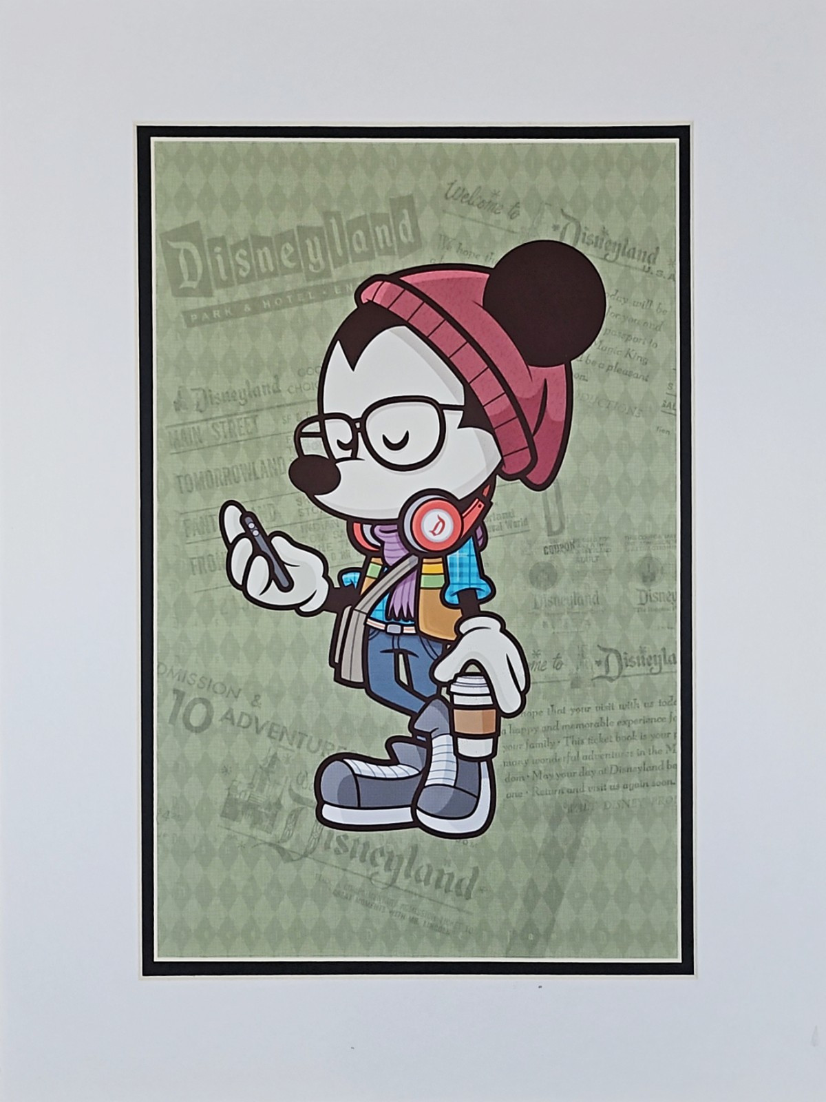 Disney Artist Print Jerrod Maruyama Happiest Hipster on Earth