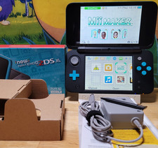Clean New Nintendo 2DS XL Complete in Box Console System Black/blue CIB