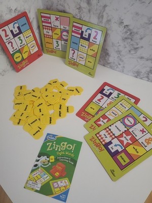Zingo Sight Words Cards Set of 6 ThinkFun 2012 Game Replacement & Tiles