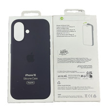 Genuine Apple Silicone Case w/MagSafe For iPhone 16- Black