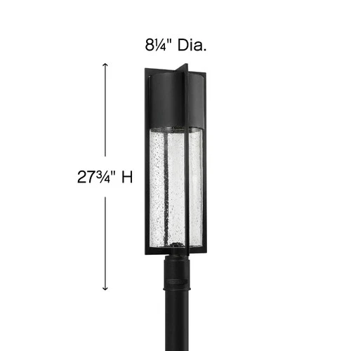 Hinkley Shelter 27 3/4" High Black LED Outdoor Post Light - Picture 5 of 7