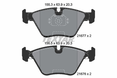 TEXTAR 2167703 Bremsbelagsatz, Scheibenbremse für BMW
