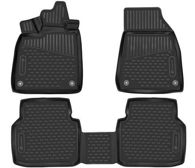Gummifußmatten für VW ID.4 + ID.5 2021- 3D Passform Hoher Rand Gummimatten