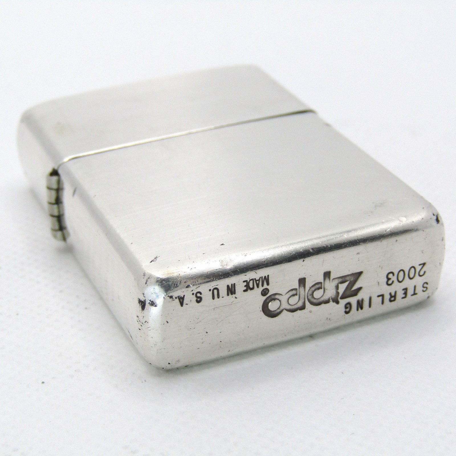Sterling Silver 925 Zippo Oil Lighter 2003 Fired Rare