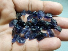 Wonderful Rare Blue Iolite Raw 24 Pcs Lot Size 11-12 MM Crystal Loose Gemstone