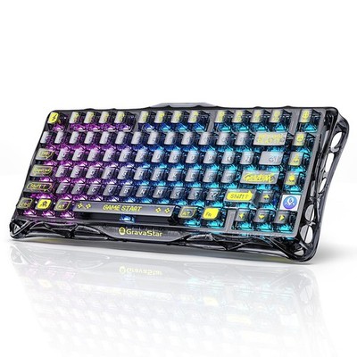 GravaStar Mercury K1 Lite Mechanische Gaming Tastatur-Transparent Schwarz