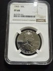 1963 Franklin Proof Half Dollar NGC PF 68 GEM high grade Silver U.S. Coin