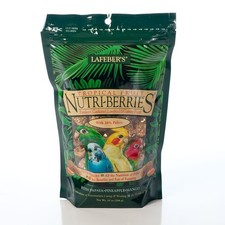 Lafeber Tropical Fruit Nutri-Berries Bird Food 10 oz Foraging Fun - 4 Pack