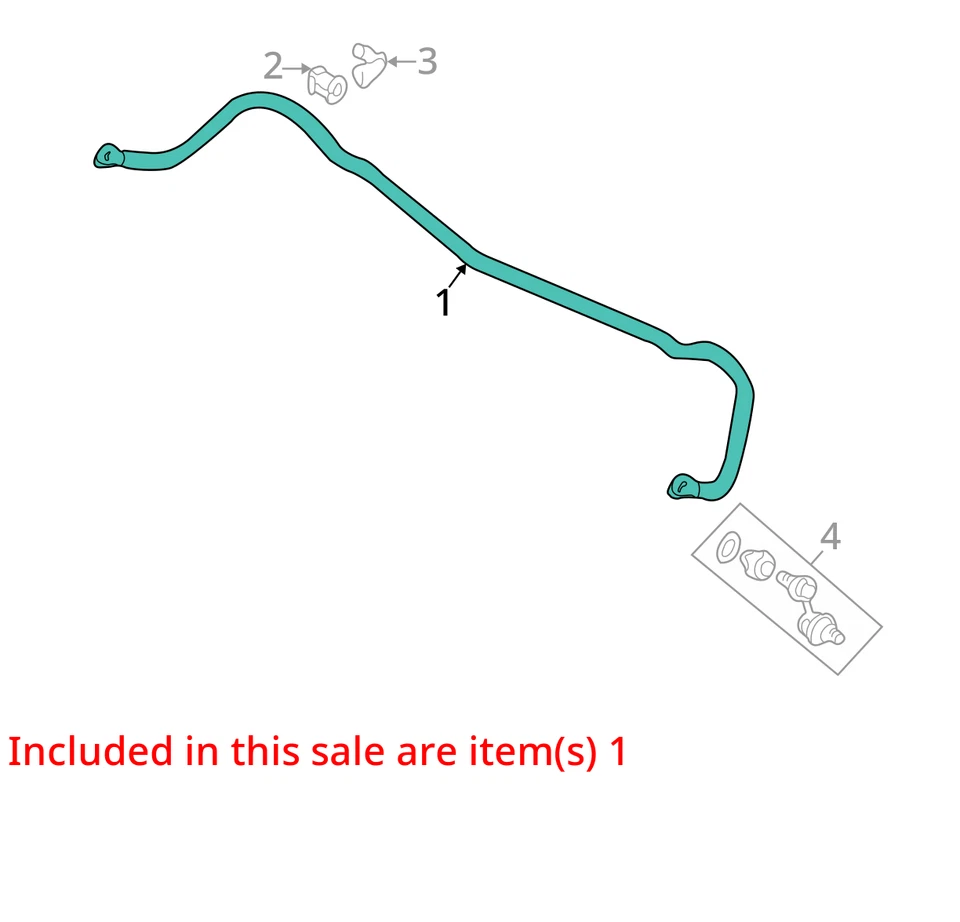 2003 Mitsubishi Galant FWD Rear Stabilizer Bar OEM 96K Miles - LKQ400863146 - Image 4 of 4