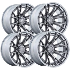 (Set of 4) Fuel Fusion Forged Catalyst 20x9 8x180 +1 Platinum/Chrome Wheels Rims