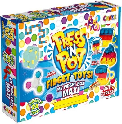 Anti Stress Spielzeug Set  CRAZE PressNPop My  Maxi Box  24 BPA Free CRDE-21311
