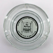 Vintage Glass Marketing Ashtray The Springs Dining Room Lexington Kentucky KY