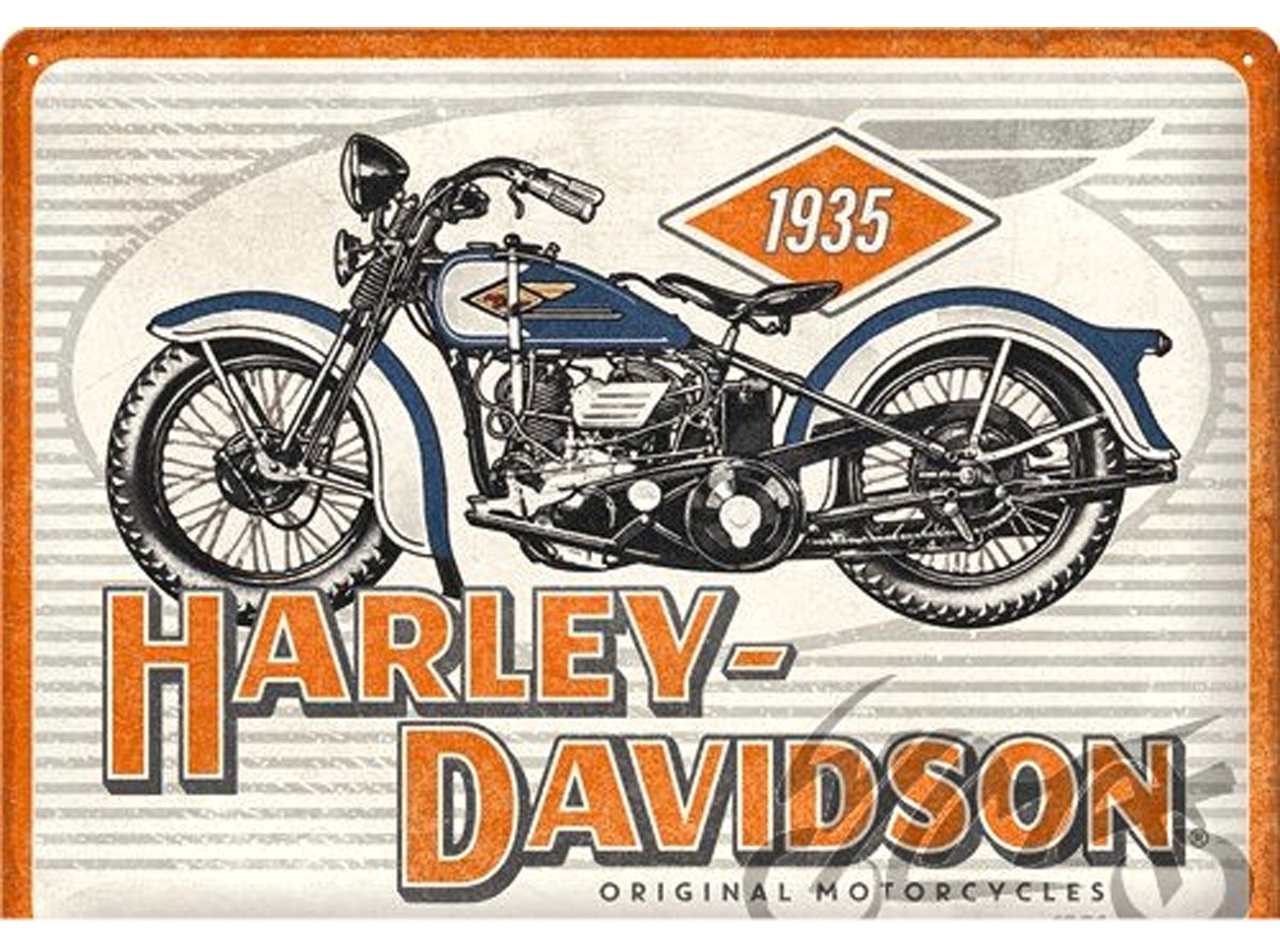 Plaque Harley Davidson Motor 23334 en métal de 30x40 cm