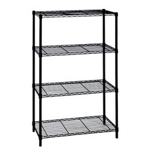 4-Tier Steel Wire Shelving Unit in Black (36 in. Wx54 in. Hx14 in. D)