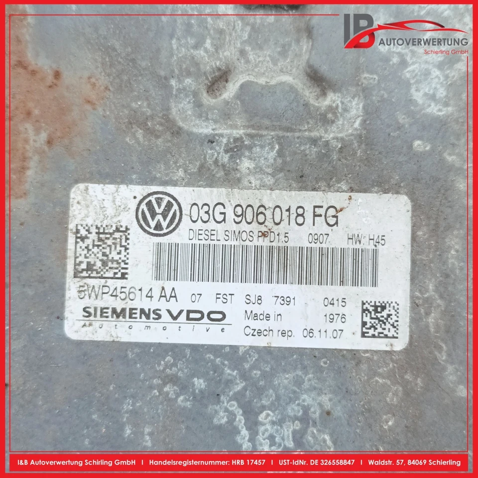 Centralina motore VW PASSAT VARIANT (3C5) 2.0 TDI 4MOTION 03G906018FG ORIGINALE - Immagine 3 di 3