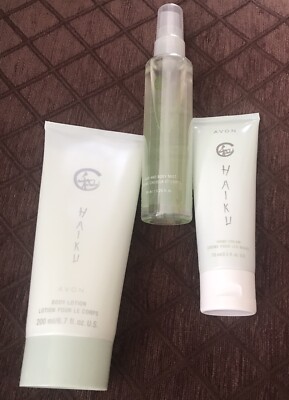 AVON Haiku perfumed body lotion, Body Mist & Hand Cream. 3 PC SET  BRAND NEW