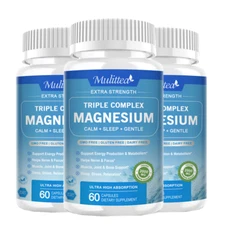 2000MG Triple Complex Magnesium Supplement Support Calm Sleep Muscle Health