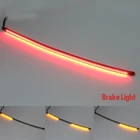 LED Brake Turn Signal Light Smoke Tube Red Yellow Lights 50cm For All Motorcycle