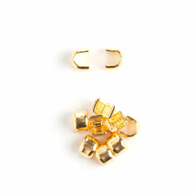 #5 Brass Zipper Top Stops 10 Pack 58052-030 by Tandy Leather Repair