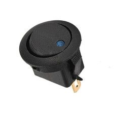 10Pcs Blue 12V LED Dot Light Auto Car Boat Round Rocker ON-OFF Toggle Switch
