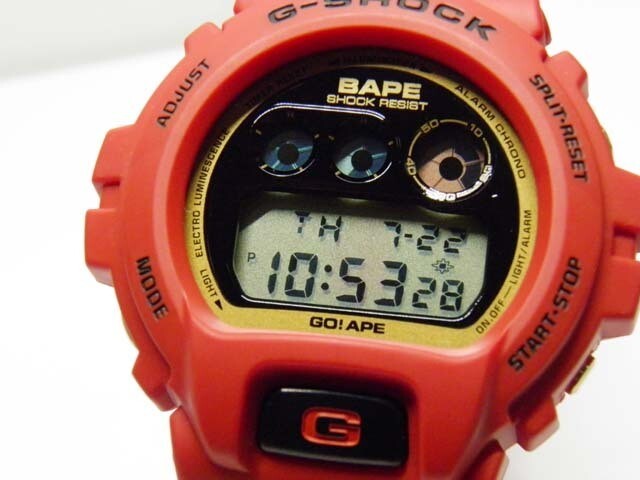 Casio G-SHOCK DW-6900 A BATHING APE 4th Red Promotional Casio G-SHOCK DW-6900 A BATHING APE 4th Red Promotional