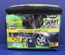 SLIME Smart Spare Tire Repair Kit 16oz Sealant & Reusable Inflator Emergency Fix
