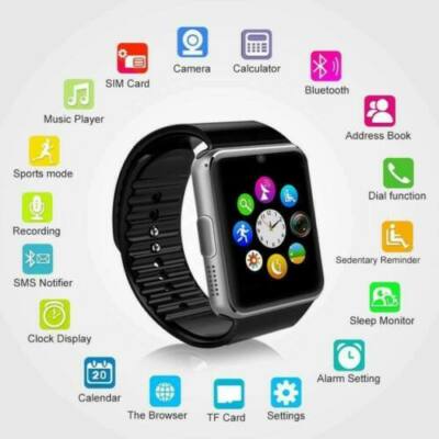 Bluetooth Smart Watch GT08 SIM Card for child kids tracker phone